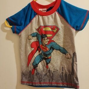 DC Comics Superman Kids Costume Tee - Blue, Red, and Gray